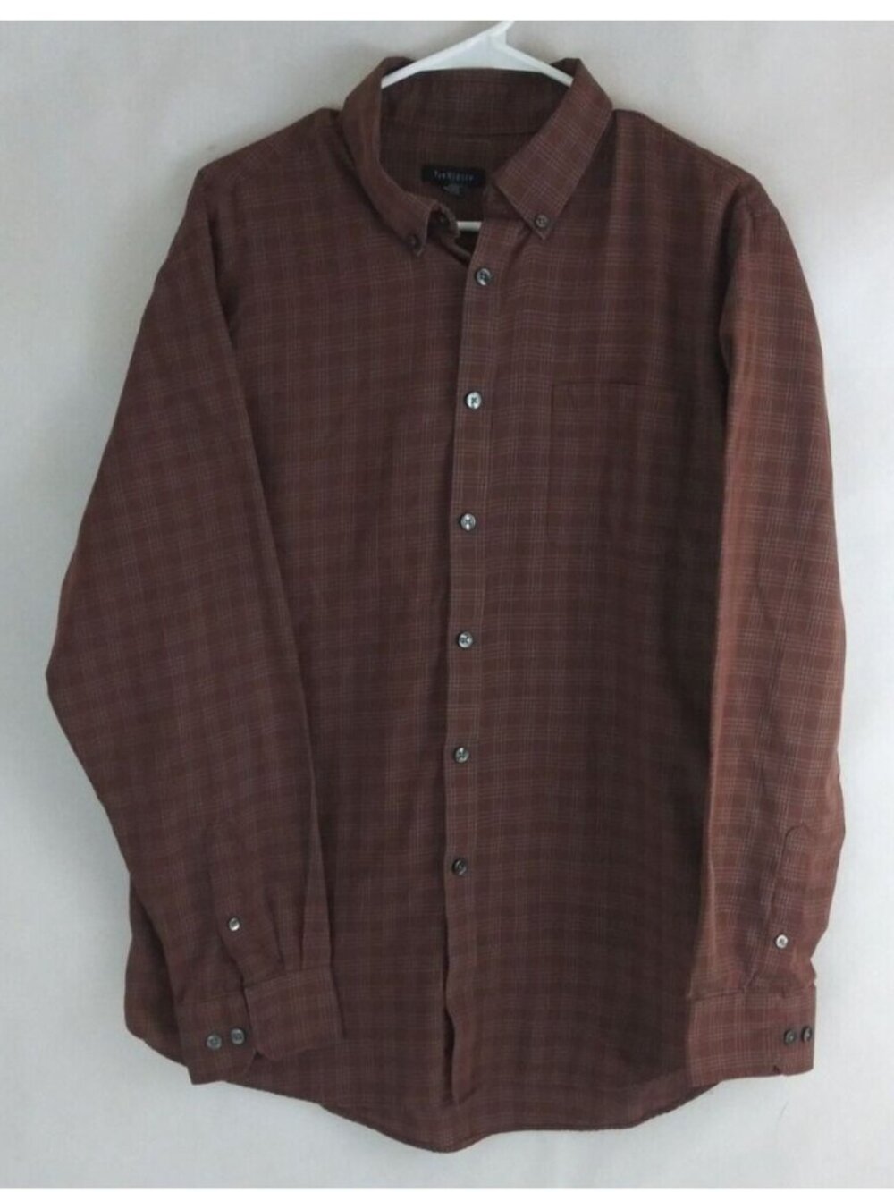 Van Heusen Men's Brown Casual Dress Shirt Size Large
